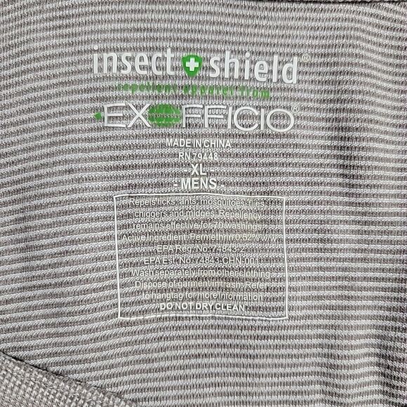 Exofficio Insect Shield Henley Shirt Mens XL Oatmeal Long Sleeve Outdoor Camping - Picture 9 of 9
